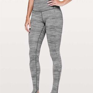 Lululemon Athletica Size 4 Gray High-Waisted Full Length Leggings Athleisure